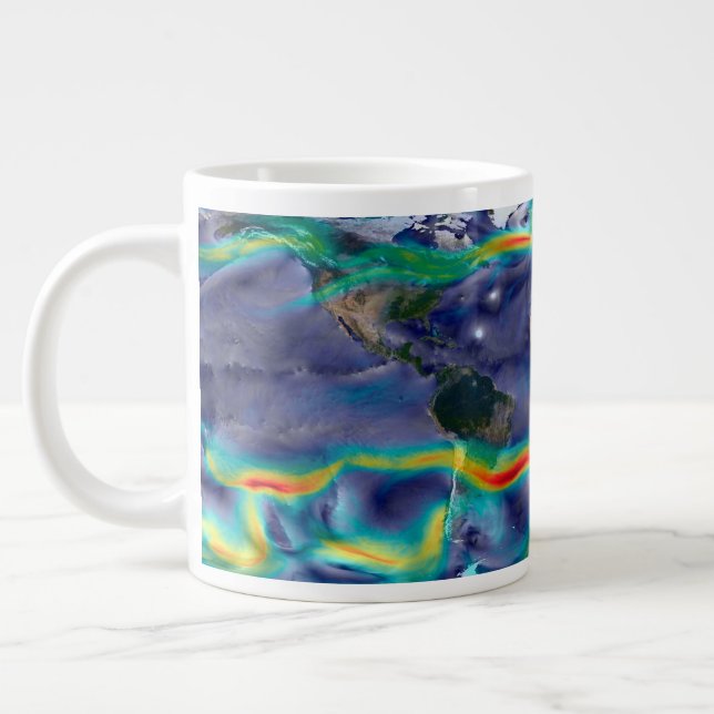 Caneca De Café Grande Visualização De Ventos Globais. (Esquerda)