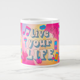 Caneca De Café Grande Viva Sua Vida