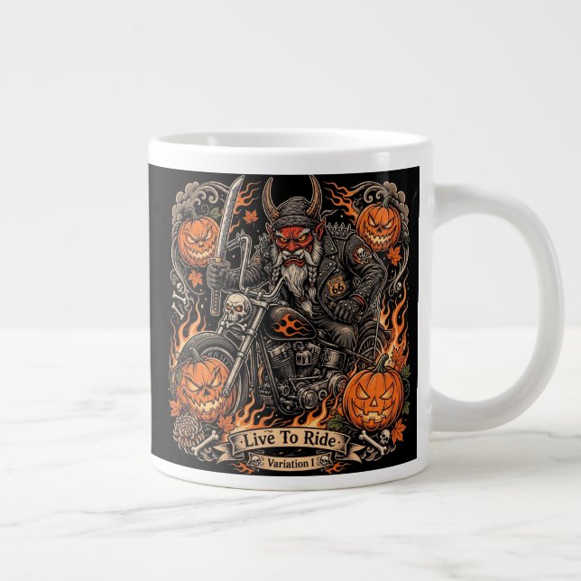 Caneca De Café Grande Viver para Andar Variação I, Rota 66 Samurai Oni   (Direita)