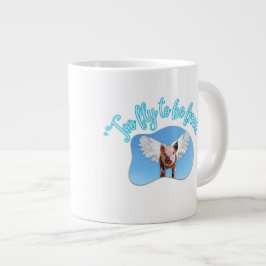 Caneca De Café Grande Voar para ser amigo