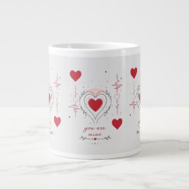 Caneca De Café Grande Você É Meu Minimalista Coração Arte Linha