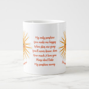 Caneca De Café Grande Você é minha letra de sol Mug