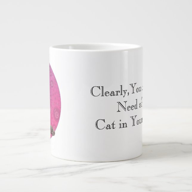 Caneca De Café Grande Você precisa de um gato na sua vida (Frente)