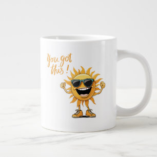 Caneca De Café Grande Você tem um Sol engraçado com óculos escuros