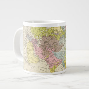 Caneca De Café Grande Volkerkarte von Asien - Mapa da Ásia