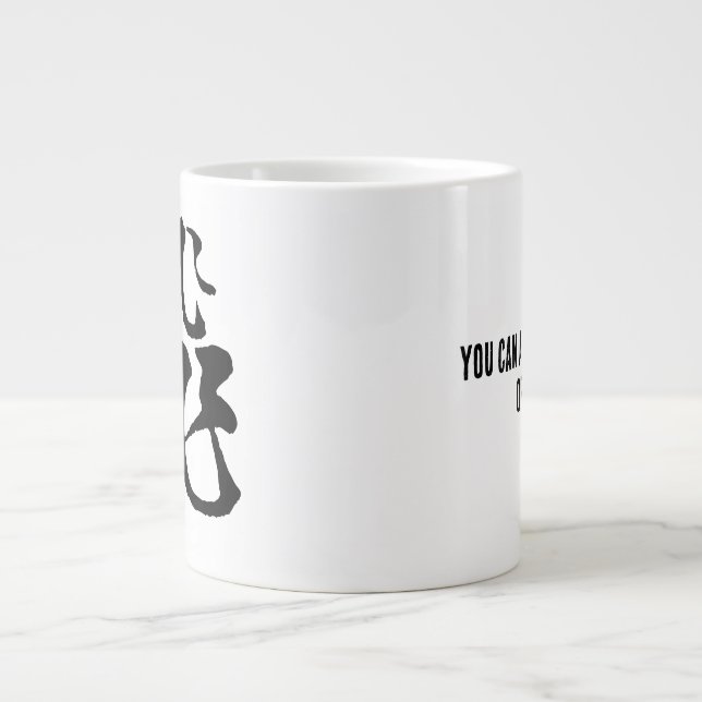 Caneca De Café Grande Voo Clássico de Caligrafia Chinesa-#001- (Frente)