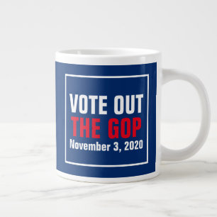 Caneca De Café Grande Votar Do GOP 2024 Eleição De Azul Branco Vermelho