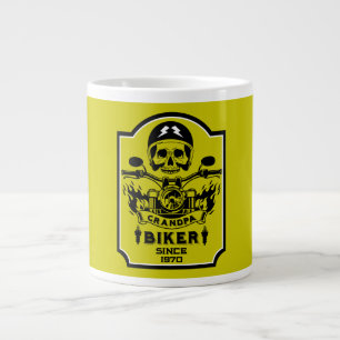 Caneca De Café Grande Vovô Motorbike Rider