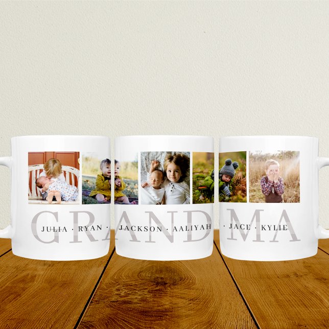 Caneca De Café Grande Vovó Personalizada Fotografia Mug (Criador carregado)