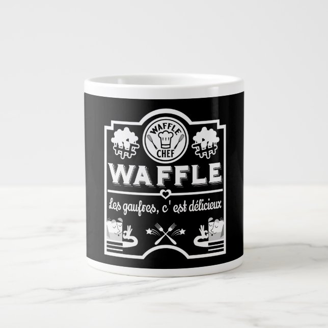 Caneca De Café Grande Waffle Chef (Frente)