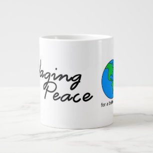 Caneca De Café Grande Waging Peace Earth