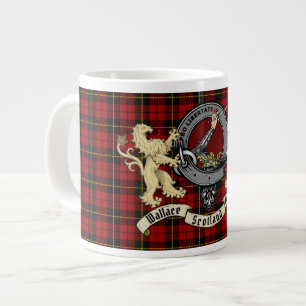 Caneca De Café Grande Wallace Clan Crachá & Tartan Giant Coffee Mug