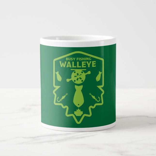 Caneca De Café Grande Walleye Fisheries Canada (Frente)