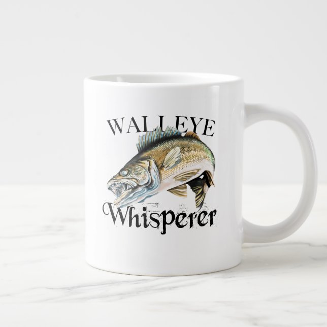 Caneca De Café Grande Walleye Whisperer (Direita)