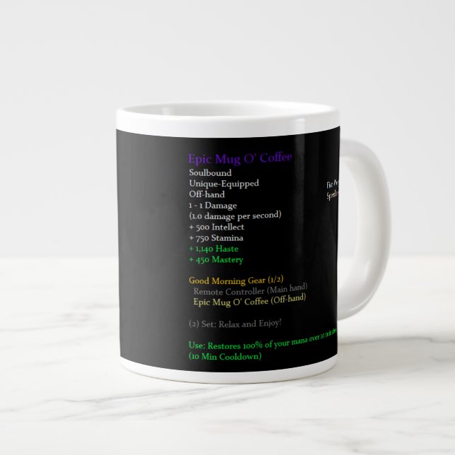 Caneca De Café Grande Warcraft WoW Coffee Mug (Frente Esquerda)