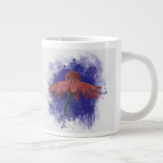 Caneca De Café Grande Watercolor Coneflower