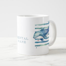 CANECA DE CAFÉ GRANDE WATERCOLOR DOLPHIN VACATION RENTAL