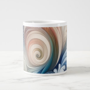 Caneca De Café Grande Watercolor Fantasy Floral Romântico
