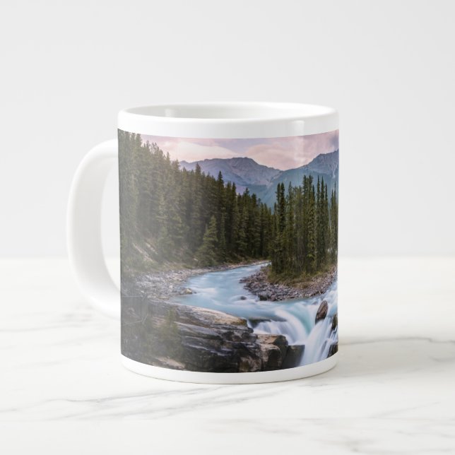 Caneca De Café Grande Waterfalls | Jasper National Park, Canada (Frente Esquerda)