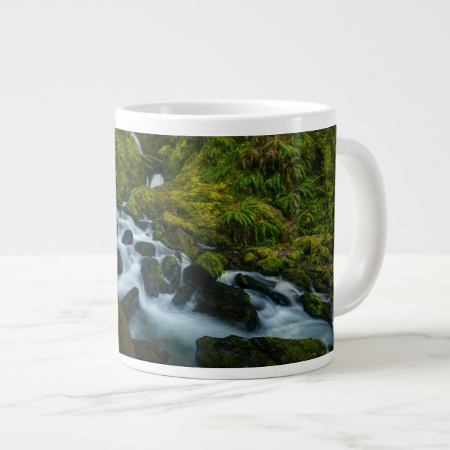 Caneca De Café Grande Waterfalls | Olympic National Park, Washington (Frente Esquerda)