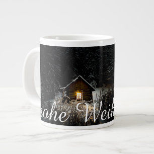 Caneca De Café Grande Weihnachtsgrüße mit Hexenhaus