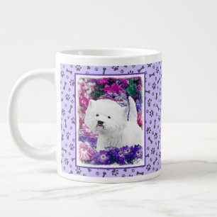 Caneca De Café Grande West Highland White Terrier Pintando Arte Canina