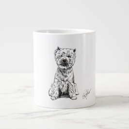 CANECA DE CAFÉ GRANDE WEST HIGHLAND WHITE TERRIER. "WESTY" 