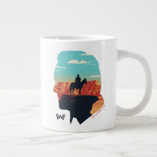 Caneca De Café Grande Westworld Ford Silhouette Of Man in Black
