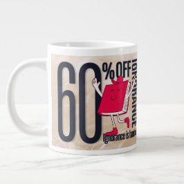 Caneca De Café Grande Whimsical Red Book Character Ignorance Banned Moti