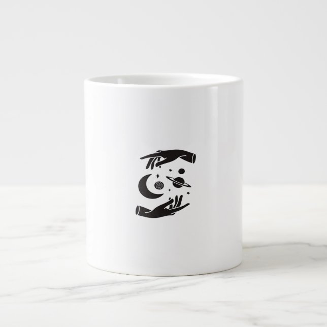 Caneca De Café Grande Whimsigoth Design (Frente)