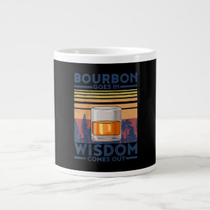 Caneca De Café Grande Whisky Bourbon Entra, Sabedoria Sai