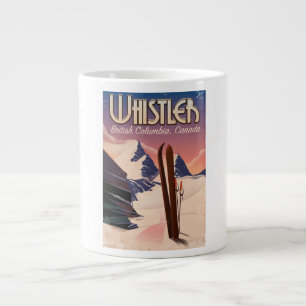 Caneca De Café Grande Whistler,Vancouver, poster de Esqui da Colúmbia B
