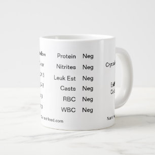 Caneca De Café Grande White Lab Cup "Urinalysis"