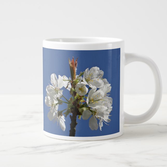 Caneca De Café Grande White Primavera Bloom (Direita)