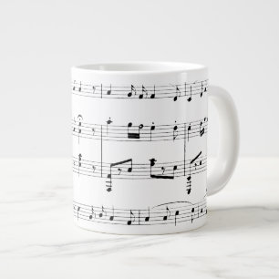 Caneca De Café Grande White Sheet Music