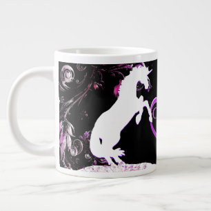 Caneca De Café Grande White Unicorn V (Coloração de abertura)