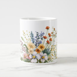 Caneca De Café Grande Wildflowers Specialty Coffee Mug