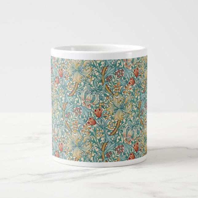 Caneca De Café Grande William Morris "Lírio Dourado" 3 (Frente)