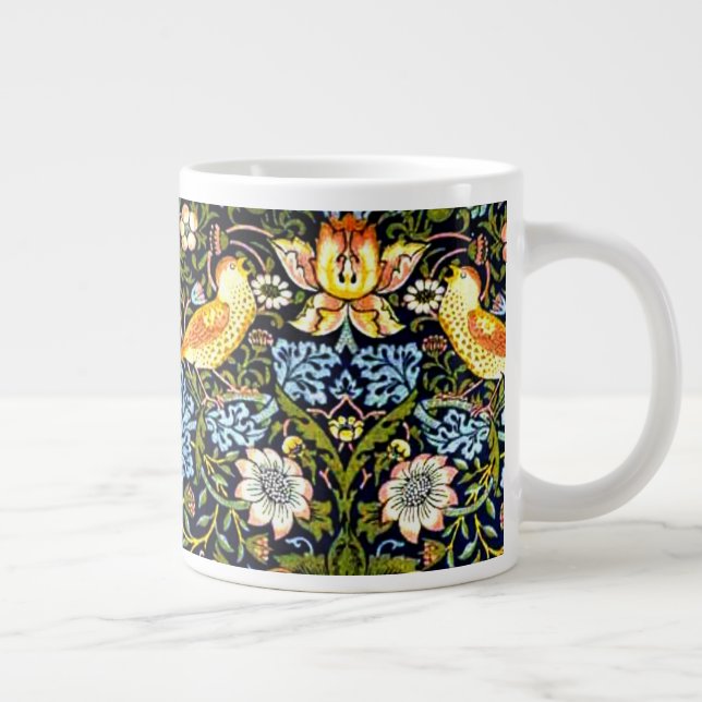 Caneca De Café Grande William Morris - Strawberry Thief Mug (Direita)