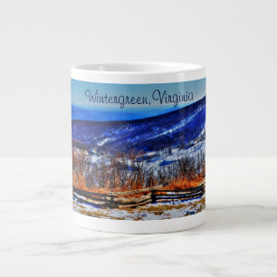 Caneca De Café Grande Wintergreen Virginia Mountain Ski Resort em invern