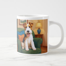 Caneca De Café Grande Wire Fox Terrier - This Seat's Taken