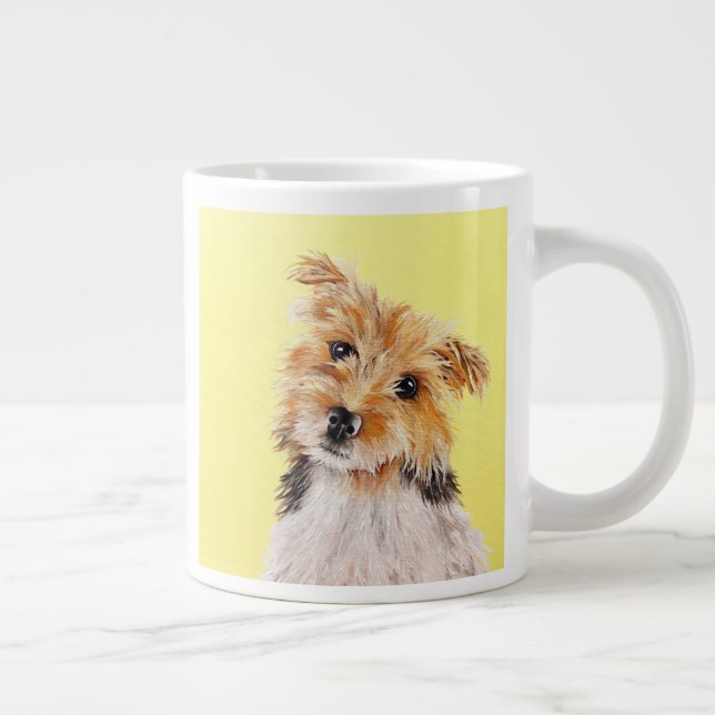 Caneca De Café Grande Wirehaired JRT (Direita)