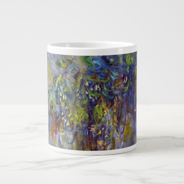 Caneca De Café Grande Wisteria (metade direita) por Claude Monet (Frente)