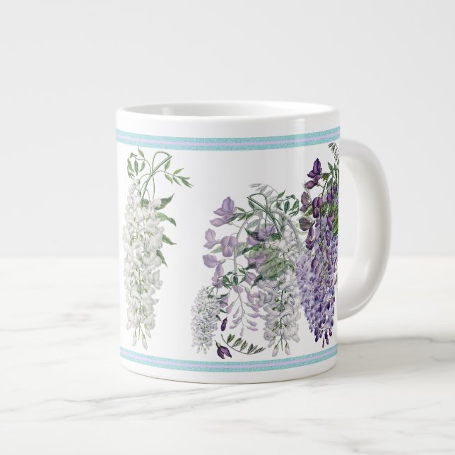 Caneca De Café Grande Wisteria Profusion Botaniana (Frente Esquerda)