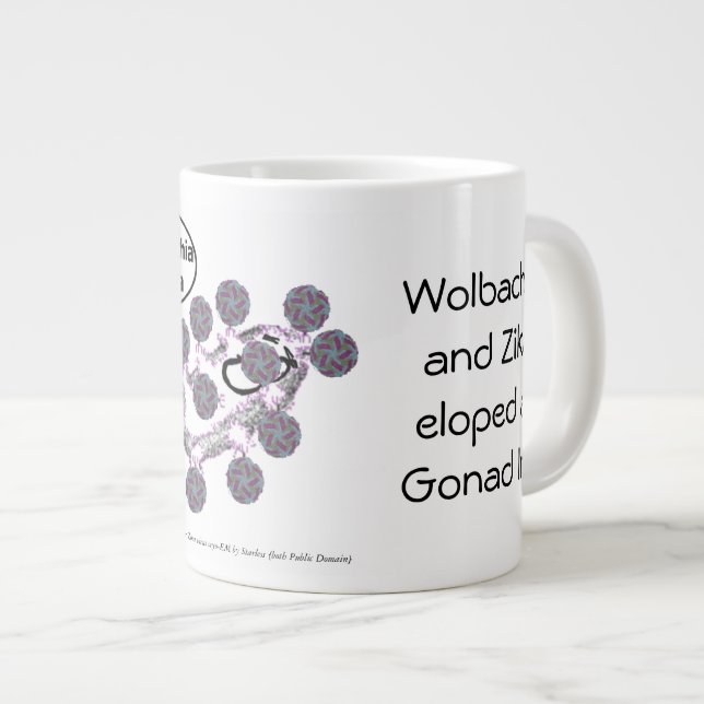 Caneca De Café Grande Wolbachia ama Zika 20 oz. Mug by RoseWrites (Frente Esquerda)