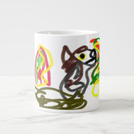 Caneca De Café Grande Wolf feliz outono