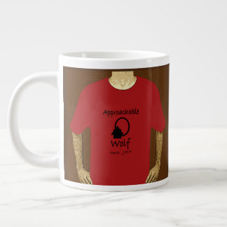 Caneca De Café Grande Wolf Mug Ft Aproximável masculino. Gráficos por J.