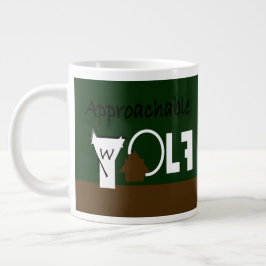 Caneca De Café Grande Wolf Mug Ft Aproximável masculino. Gráficos por J.