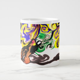 Caneca De Café Grande Wolf night stary 