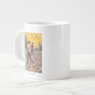 Caneca De Café Grande Women Fly Fisheries - Sitka, Alasca